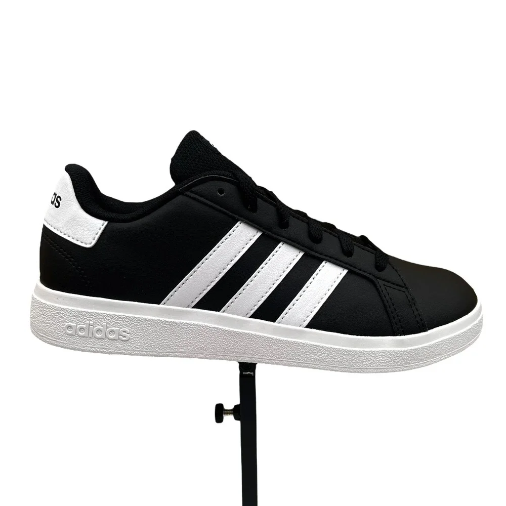 adidas Grand Court 2.0 Youth Boys Girls Sneaker Size 6 Black-White Low Top Shoes